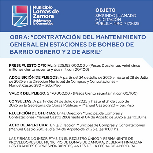 Licitaciones Sin datos  